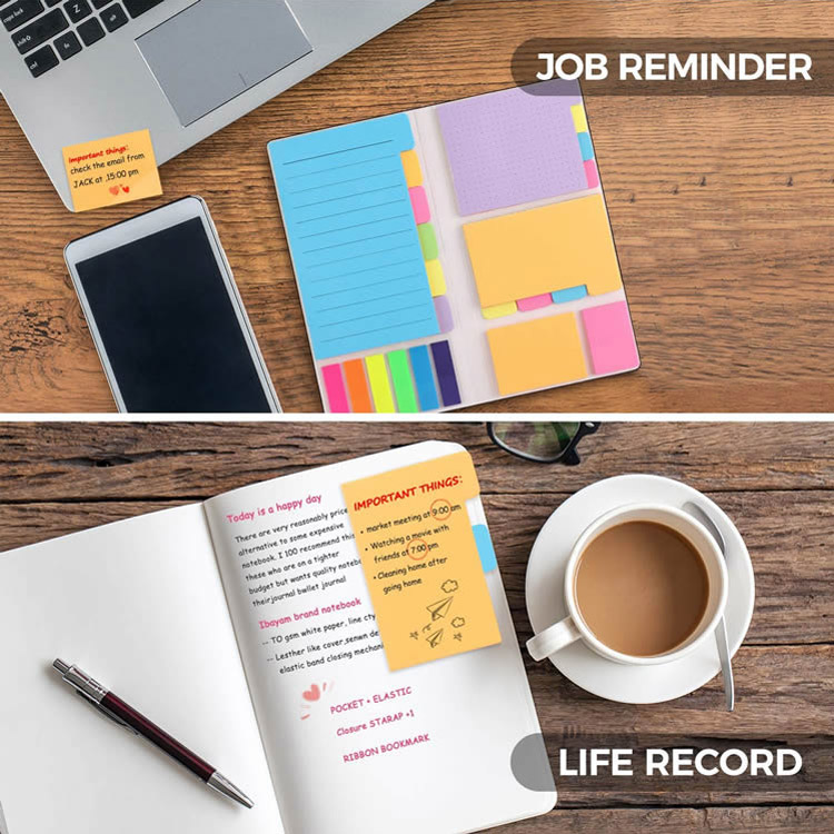 Personalized Memo Pad Sticky Notes Custom Logo Memo Pad Sticky Notes Book Set Customized