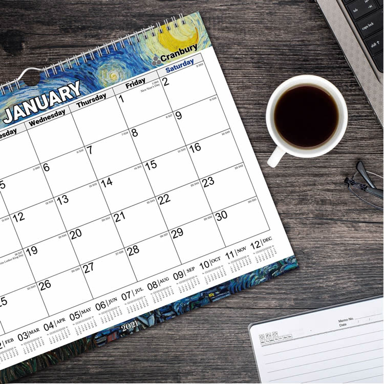 Custom Printing Wall Calendar 2020/ 2021 Desk Calendar Printing