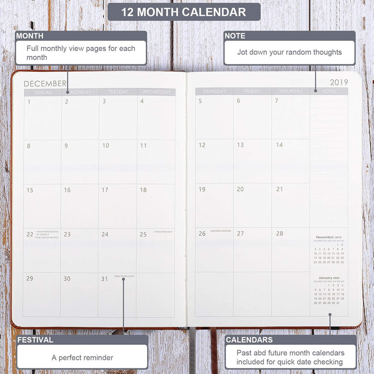 2021 Custom Agenda Planner Leather Notebook