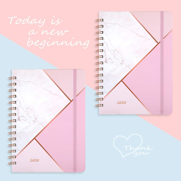 2020 Hardcover A5 Spiral Paper Note Book Diary
