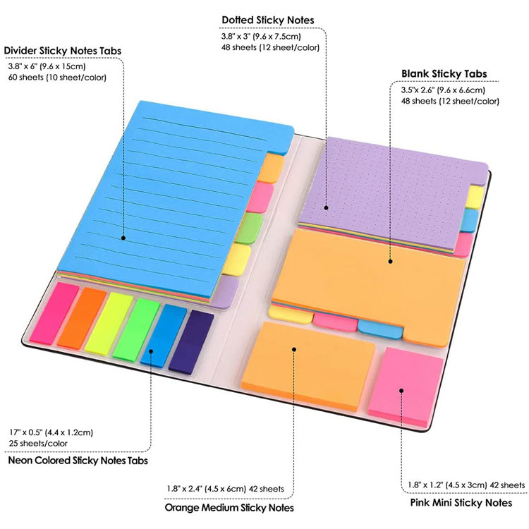 Personalized Memo Pad Sticky Notes Custom Logo Memo Pad Sticky Notes Book Set Customized