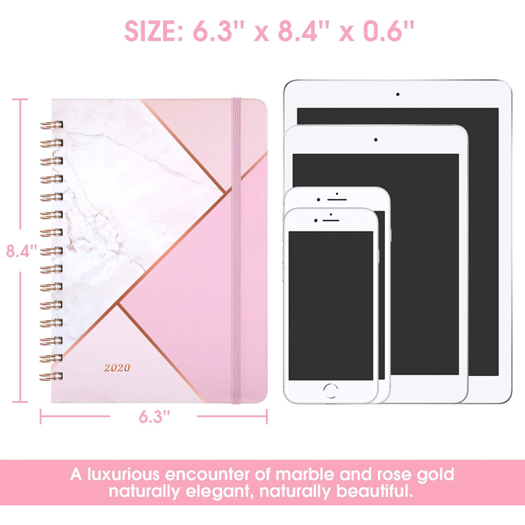 2020 Hardcover A5 Spiral Paper Note Book Diary