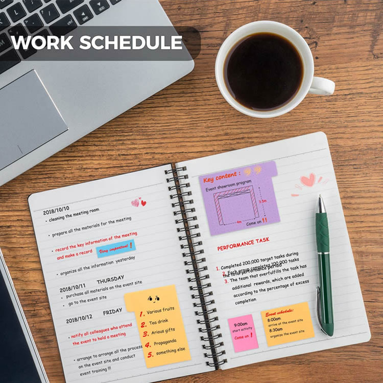 Personalized Memo Pad Sticky Notes Custom Logo Memo Pad Sticky Notes Book Set Customized