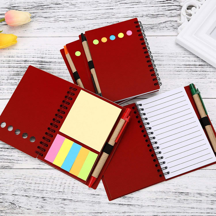 Low Price Spiral Notebook With Sticky Pad