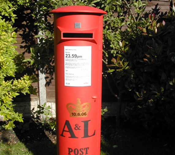 cardboard-tube-props cardboard tube post box