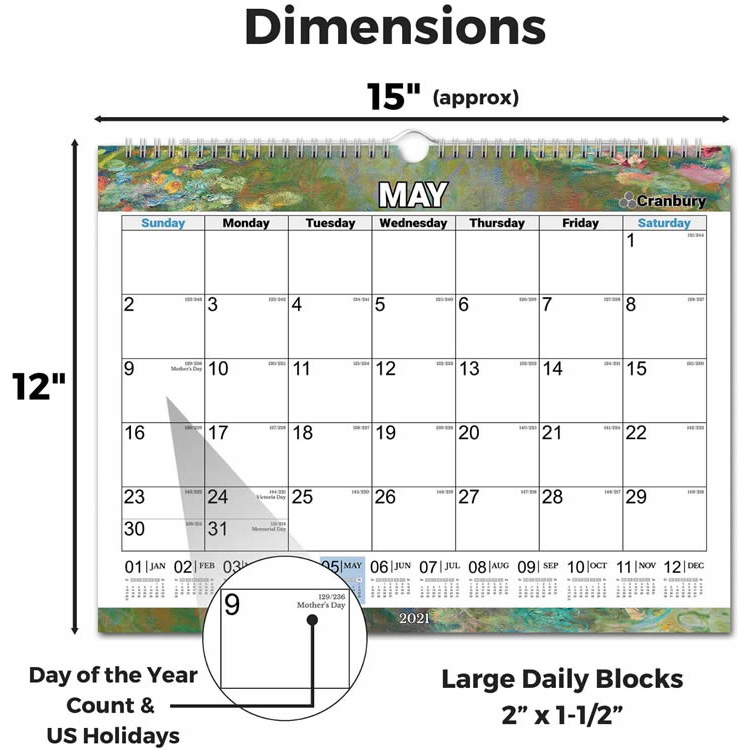 Custom Printing Wall Calendar 2020/ 2021 Desk Calendar Printing